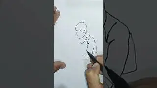 sketch of father & son.