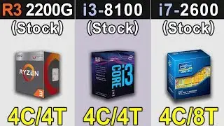 R3 2200G Vs. i3-8100 Vs. i7-2600 | RTX 2060 | New Games Benchmarks