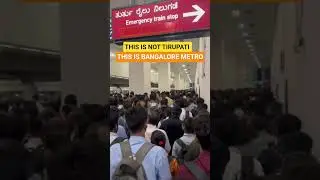 🤣 Bangalore metro in peak hours#metro #bangalore #crowd #transport