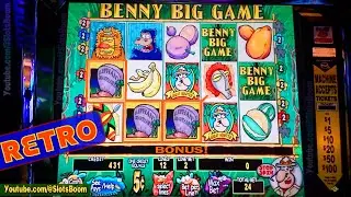 RETRO SLOTS TIME!!! BENNY BIG GAME & CLEOPATRA - LIVE BONUSES FREE SPINS - 5c IGT CASINO SLOTS