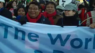 Indigenous Delegates lead March
