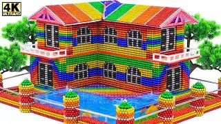Magnet Challenge - C&oacute;mo Construir Una Hermosa Villa Con Piscina Usando Bolas Magn&eacute;ticas
