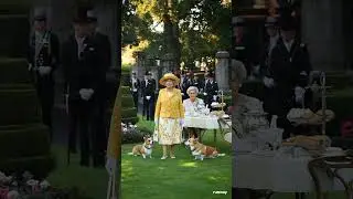 Queen Elizabeth is strolling through the serene gardens of her royal palace #queenelizabeth