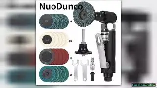 NunDunco 90 Degree Air Die Grinder Mini Air Grinder 2Inch Roll Lock Sanding Discs for Deburring Rus