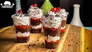 Black Forest Cake in a Glass | Amazing Dessert with Left Over Cake | Black Forest | Left Over Recipe