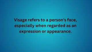 Visage #englishlanguage #englishvocabulary #uses #sentences