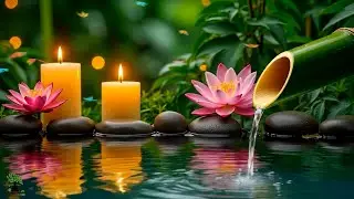 Relaxing Sleep Music with Bamboo Water Sounds 🌿Deep Sleeping Music, Stress Relief, Calm the Mind