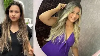 Mechas Luz e Sombra Blond passo a passo