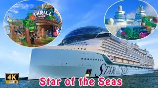 Star of the Seas: Explore The Hideaway , Thrill Island & Water Park | View CocoCay from the Ship 4K