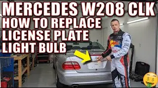 Mercedes W208 CLK How To Replace License Plate Light Bulb | CLK320 CLK430 CLK200 CLK230 Tag Light