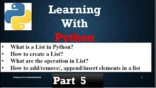 [2022] What is a List in Python | What are the properties of  List in Python ? Part 5