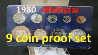 VC EP18 - 1980 Malaysia 9 coin proof set 马来西亚9枚硬币精制套装