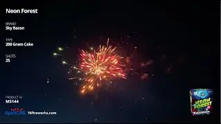 MS144 Neon Forest - 25 shot 200 Gram Cake - Sky Bacon