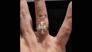 Vintage Opal Oval Ring 10k Yellow Gold #ring #opal #10k #giftforher #giftideas #gemstone