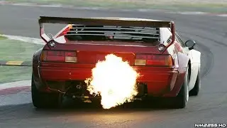 BMW M1 ProCar Straight-Six Engine Sounds! - Warm Up, Accelerations & Huge Flames!