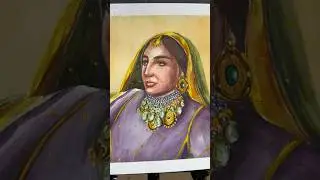 #MaharaniJindKaur #IndianHistory #watercolorportrait #HistoricalPortrait #watercolors#RoyalElegance