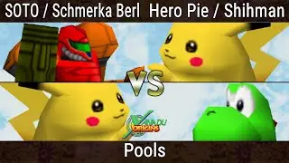 Xanadu Origins - Hero Pie & Shihman Vs. Soto & Schmerka Berl - Smash Bros - SSB64