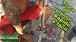 COMO TROCAR O RETENTOR SEM DESMONTAR A BENGALA DA MOTO