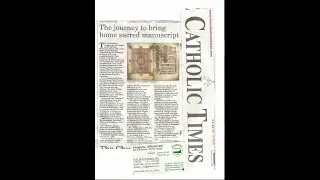 LINDISFARNE GOSPELS IN LAING ART GALLERY, NEWCASTLE UPON TYNE WITH FRANK DOUGAN KSC