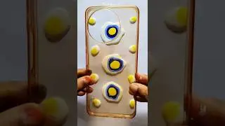Smartphone case with acrylic paint colour #art #phonecover #painting #artshorts #viralshorts #artist