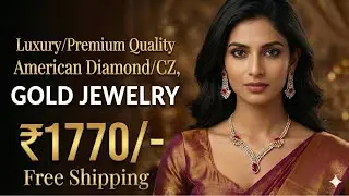 Luxury Premium Quality American Diamond/CZ beautiful necklace. For only 1770 Rupees 