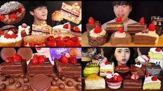 STRAWBERRY & CHOCOLATE DESSERT ASMR 🍓🍫 | Ultimate Mukbang Compilation (No Talking)