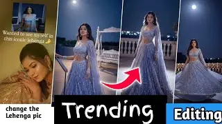 Instagram trending Lehenga Photo Editing Prompt |  Lehenga trend ai photo editing | chatgpt lehenga