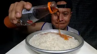 Sugerr Banget‼️Makan Beras Campur Teh Botol Sosro Renyah Gurih 😋 Superr