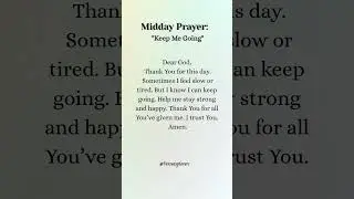 Today's Midday Prayer #neverlosefaith #graceandmercy #blessingsfromabove