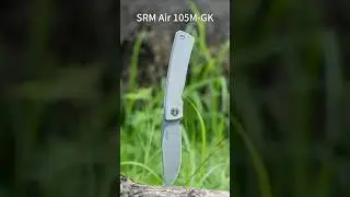 🌫 SRM Air 105M-GK | Grey G10, Brush Finished Blade #edc #blade#srmknives