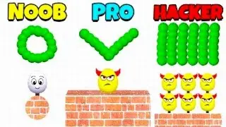 Draw To Smash VS Puff Up - All Levels (NOOB vs PRO vs HACKER)