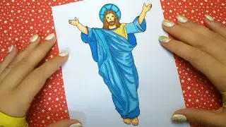 💖 HUR MAN tecknar OCH F&Auml;RGAR JESUS ​​CHRIST - SUL TITNING AV JESUS ​​CHRIST
