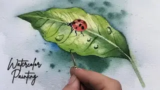 Easy Ladybug WATERCOLOR Painting for Beginners