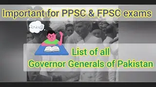 List of All Governor General of Pakistan.