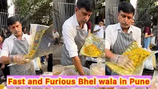 Fast and Furious Bhel puri wala in Pune 😍😍 Goli ki speed se bikti hai yha Bhel puri🔥🔥