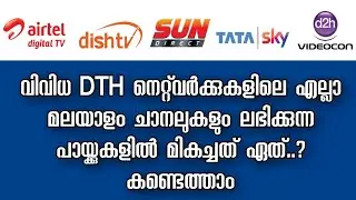 Malayalam Basic Packs Comparison in Different DTH Networks