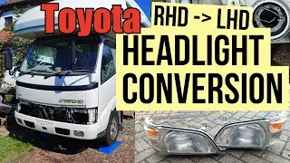 Headlight Conversion RHD to LHD Toyota Camroad | Dyna Scheinwerfer Umbau von Rechts- zu Linksverkehr