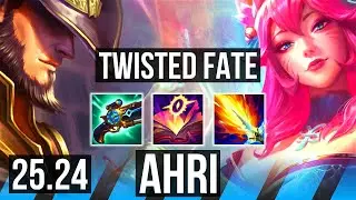 TWISTED FATE vs AHRI (MID) | Perfect KDA: 11/0/5 | EUW Master | 25.24