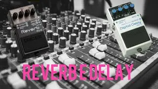 Usando pedais de reverb e delay na mesa analógica.