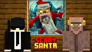 I Survived Terrifying Santa In Minecraft Village