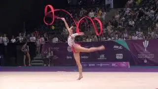 Camilla Feeley USA Ribbon AA World Challenge Cup Cluj 24 August 2019