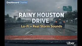 30 Minutes of Lo-Fi Rain Drive Through Houston | Real Storm Sounds 🌧️