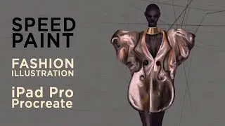 Speedpaint MOSCHINO Fashion illustration iPad Pro Precreate, фэшн скетч на iPad, процесс