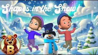 Snowy Shapes Song for Kids | Learn English with Fun Winter Shapes and Snowflake