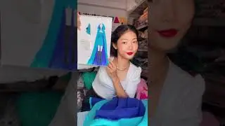 Making a blue hood cape #diy #fashion #youtube #dress #foryou #outfit #tiktok #blue #hood