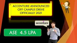 ACCENTURE Annunced OFF CAMPUS Drive Officially  2020 2019 2018 Batches