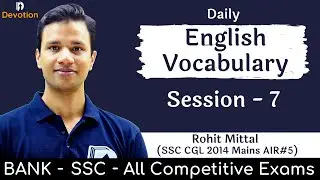 [7] English Vocabulary for govt jobs | Devotion Institute | Rohit Sir English