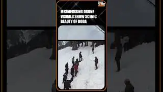 Doda Snowfall | Mesmerising Drone Visuals Show Scenic Beauty Of Doda After Snowfall #shorts