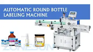 Automatic Round Bottle Side Labeling Machine
