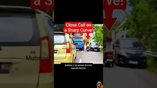 Close Call on a Sharp Curve! #shorts